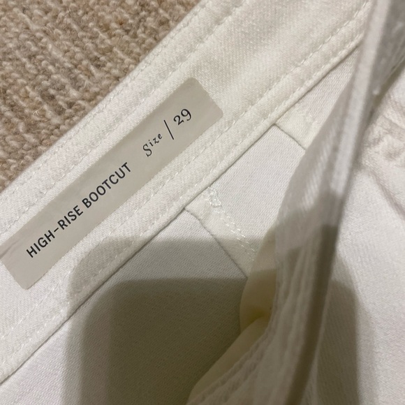 Anthropologie Chic White High-Rise Bootcut Pants size 29 - Picture 5 of 8
